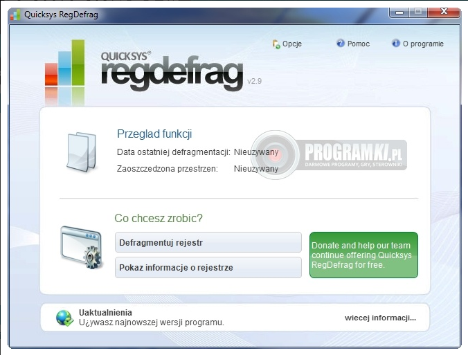Quicksys RegDefrag – Narzędzie do defragmentacji rejestru systemu Windows