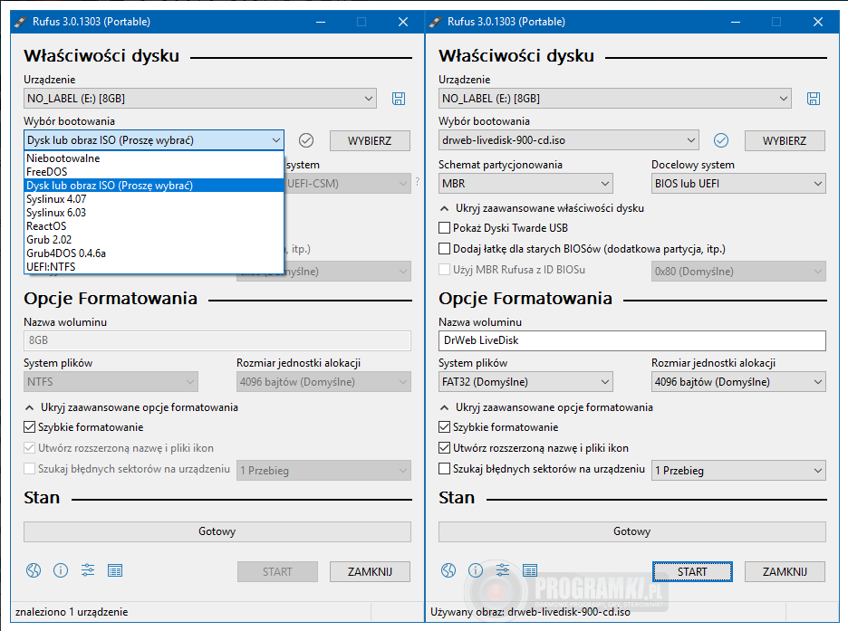 Rufus – Narzędzie do tworzenia dysków instalacyjnych USB