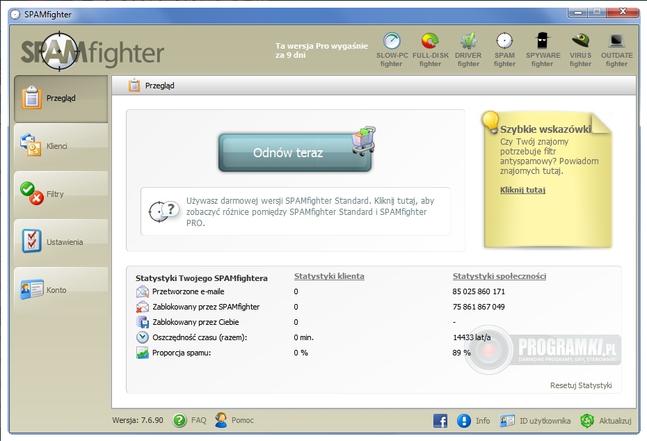 SPAMfighter Standard – Program do walki ze spamem