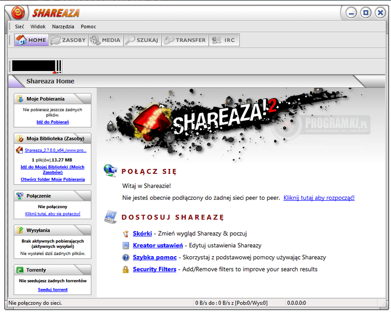 Shareaza – Program do wymiany plików z wielu sieci