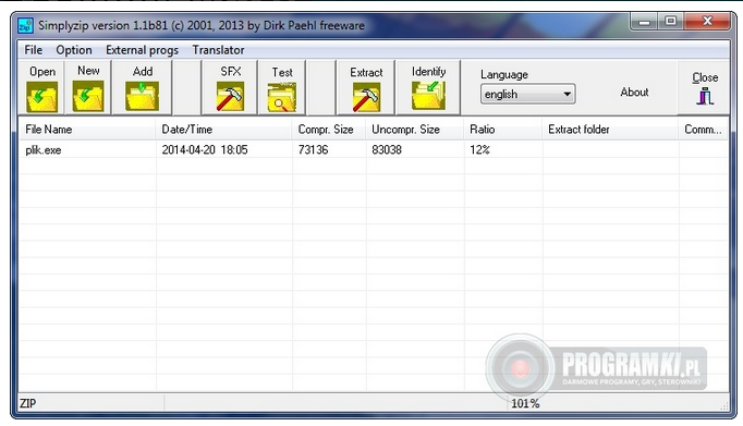 Simplyzip – Aplikacja do obsługi plików skompresowanych