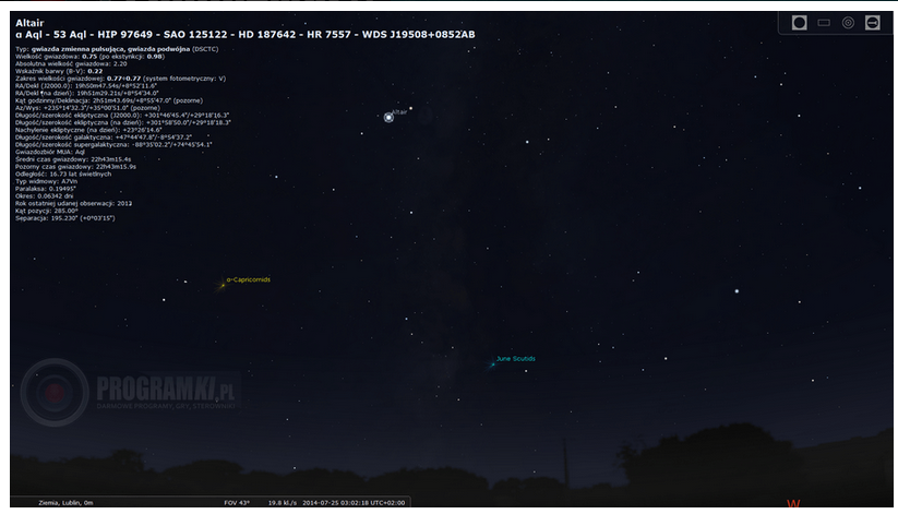 Stellarium – Wirtualne planetarium do obserwacji nieba na ekranie komputera