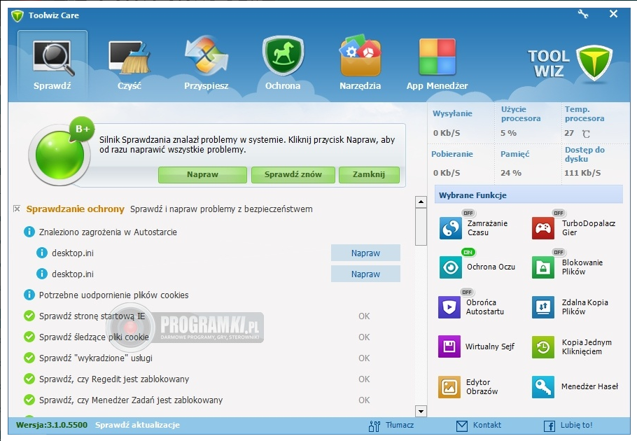 Toolwiz Care – Program do utrzymywania porządku i poprawiania wydajności systemu Windows