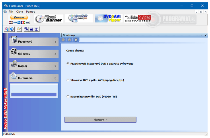 Video DVD Maker FREE – Bezpieczne i łatwe tworzenie płyt DVD, VCD i SVCD