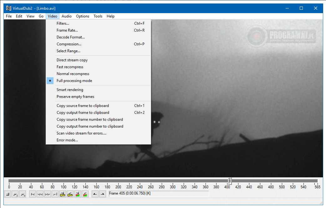 VirtualDub2 – Program do obróbki plików wideo w formatach AVI, MP4, MOV i MKV