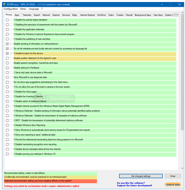 W10Privacy – Darmowa aplikacja do ochrony prywatności w systemie Windows 10