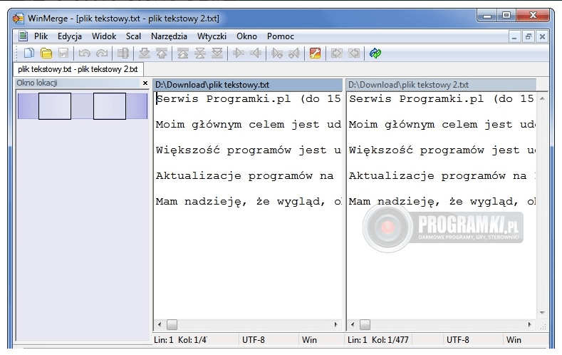 WinMerge – Program do porównywania i scalania plików tekstowych