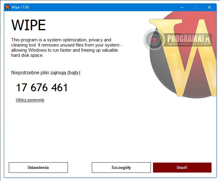 Wipe – Program do usuwania śladów aktywności użytkownika i prywatnych danych