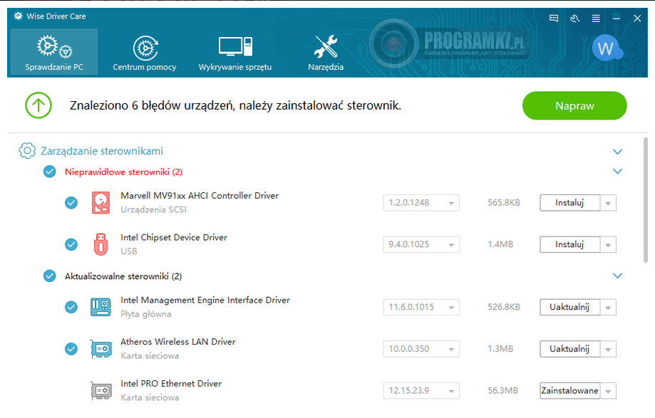 Wise Driver Care – Program do wyszukiwania i aktualizacji sterowników w systemie Windows