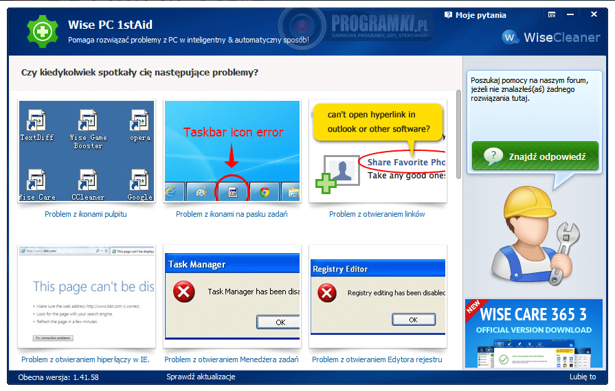 Wise PC 1stAid – Program do naprawiania błędów systemowych w systemie Windows