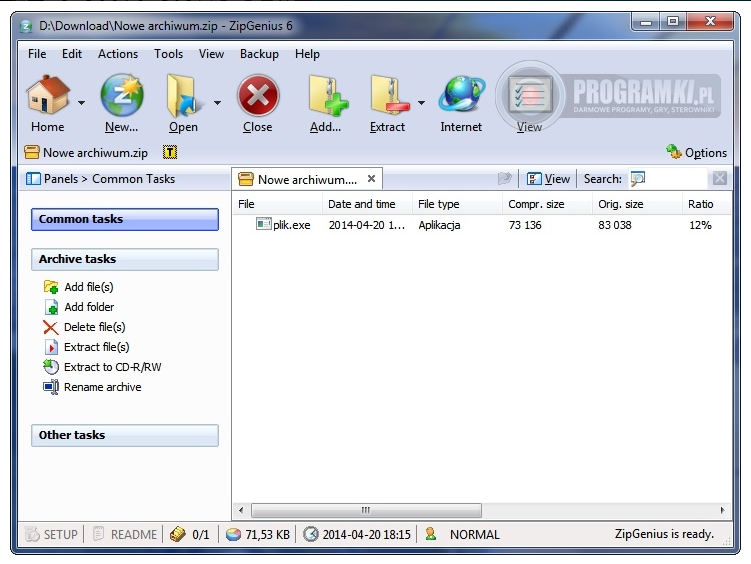 ZipGenius – Darmowy program do kompresji i dekompresji plików