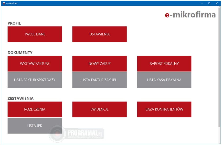 e-mikrofirma – Aplikacja do wystawiania faktur i tworzenia ewidencji VAT dla jednoosobowych firm