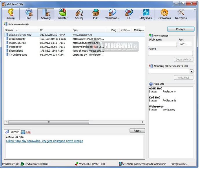 eMule – Program do wymiany plików w sieci eDonkey