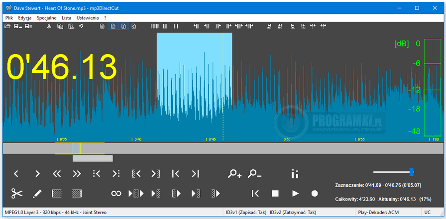 mp3DirectCut – Narzędzie do obróbki plików muzycznych w formacie MP3