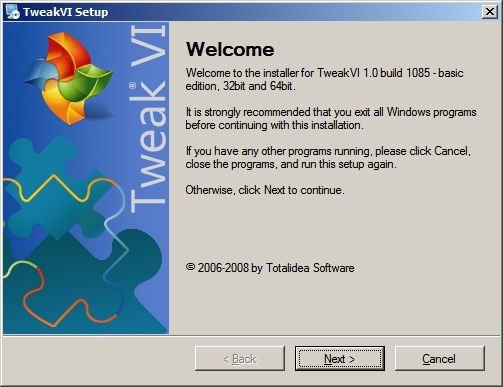 TweakVI Basic – Program do optymalizacji systemu Windows Vista